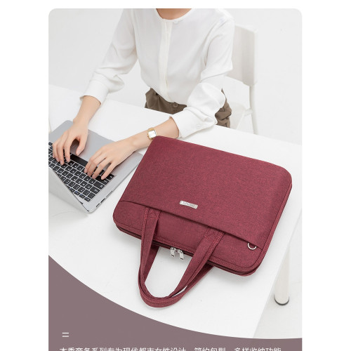 女商務手提平板筆電公文包電腦包大容量文件通勤新款高級感2024