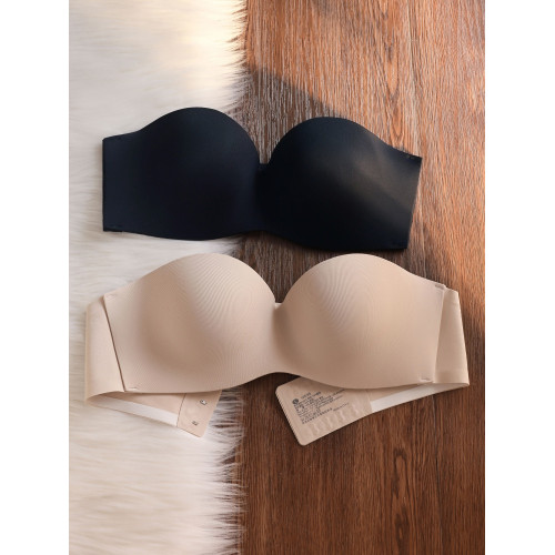 無肩帶內衣女小胸聚攏顯大防滑上托抹胸裹胸無痕隱形無鋼圈文胸罩