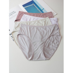 防勒腿 高開叉加長襠女士內褲莫代爾透氣加肥加大碼中高腰三角褲