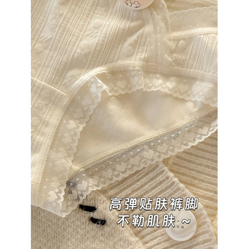 內褲女純棉7A抗菌襠2025新款中腰包臀無痕薄款復古蕾絲邊透氣短褲