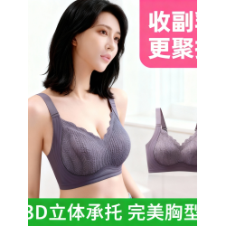 無痕內衣女無鋼圈小胸聚攏顯大提拉上托防下垂收副乳調整型文胸罩