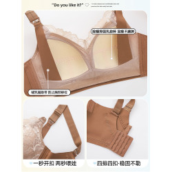 哺乳內衣防下垂聚攏産後喂奶專用大胸顯小大碼全罩杯薄款夏季文胸