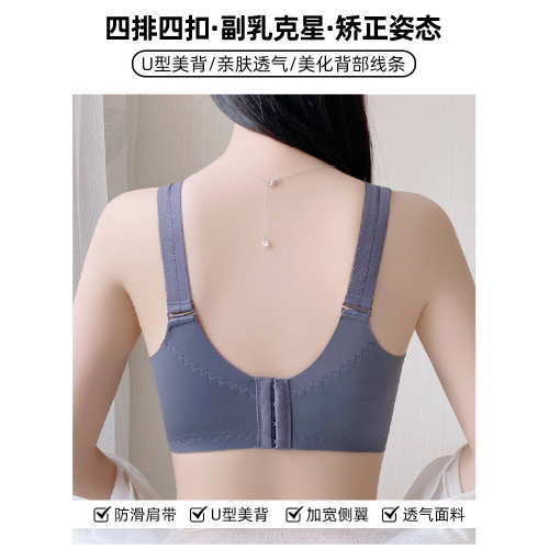 哺乳內衣防下垂聚攏産後喂奶專用大胸顯小大碼全罩杯薄款夏季文胸