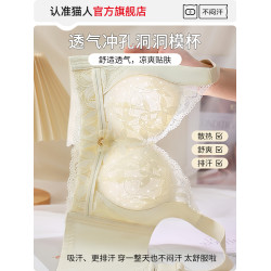 貓人內衣女小胸聚攏顯大上托防下垂收副乳調整型無鋼圈蕾絲文胸罩