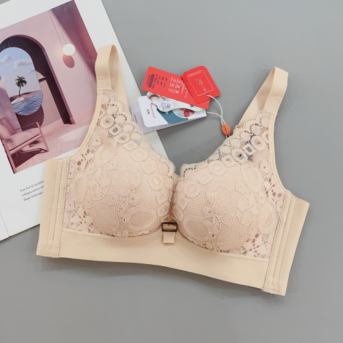 古妃28403小胸聚攏中厚杯無鋼圈調整型收副乳蕾絲文胸罩內衣女 古妃28403小胸聚攏中厚杯無鋼圈調整型收副乳蕾絲文胸罩內衣女