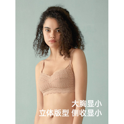 遐【春光2020】無鋼圈夾棉杯軟支撐內衣女夏防凸點大胸顯小文胸
