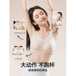 貓人少女內衣學生初高中生文胸純棉A類發育期青少年女孩彩棉背心