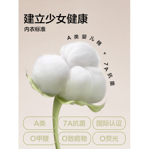 貓人少女內衣學生初高中生文胸純棉A類發育期青少年女孩彩棉背心