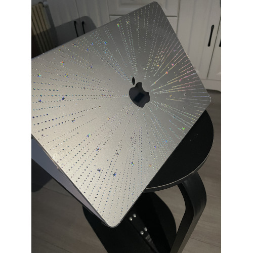 lukastore【炸星花】立體星星漸變流光星星MacBook筆記型電腦保護殼輕薄可攜式蘋果筆記型電腦