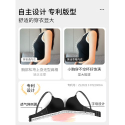 小胸聚攏內衣女顯胸大無鋼圈收副乳防下垂調整型無痕夏季薄款文胸