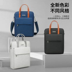 聖唯佳2025新款商務手提筆記型電腦包14寸竪款公文包男女通勤小衆單肩斜後後背包適用16寸華爲蘋果聯想小新華碩