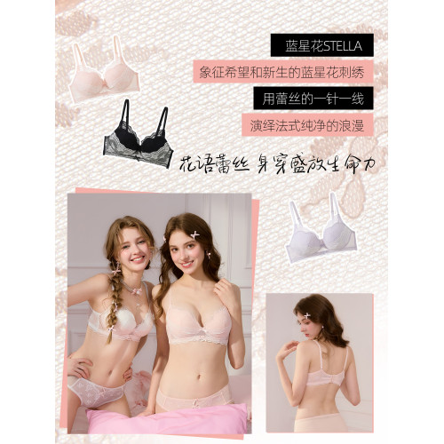 六隻兔子蕾絲內衣女小胸聚攏舒適無鋼圈文胸聚攏防下垂女士胸罩 六隻兔子蕾絲內衣女小胸聚攏舒適無鋼圈文胸聚攏防下垂女士胸罩