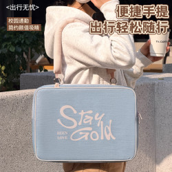 斜背筆記型電腦包手提高級感復古保護套牛仔滑鼠鍵盤蘋果macbook13寸聯想air華爲matebook14戴爾15小米15.6寸