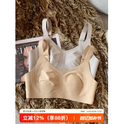 薄款無痕內衣女大胸顯小顯瘦無鋼圈兔耳朵杯收副乳防下垂大碼文胸