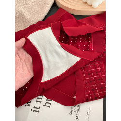 7A級抗菌胖mm紅色大碼內褲女莫代爾無痕女生不夾屁股200斤特大碼