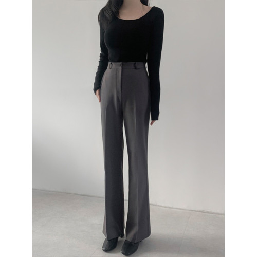 米白色喇叭褲女高腰顯瘦2026春秋季新款職業直筒微喇長褲休閒西褲