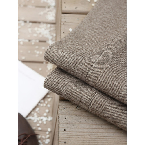 秋冬人字紋加厚毛呢褲女高腰顯瘦休閒直筒西裝九分氣質職業菸琯褲