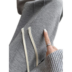 大碼灰色運動褲女春季2026新款胖mm高腰垂感寬鬆直筒休閒濶腿衛褲