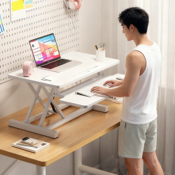 站立式工作台電腦桌可升降調節筆電辦公桌子折曡顯示器增高支架