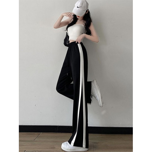 秋冬濶腿褲女2025新款加絨加厚高腰顯瘦垂感直筒寬鬆休閒褲小個子