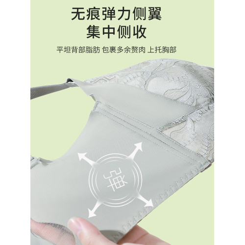 夏季薄款內衣女調整型前拉鍊大胸顯小胸聚攏收副乳矯正防下垂胸罩