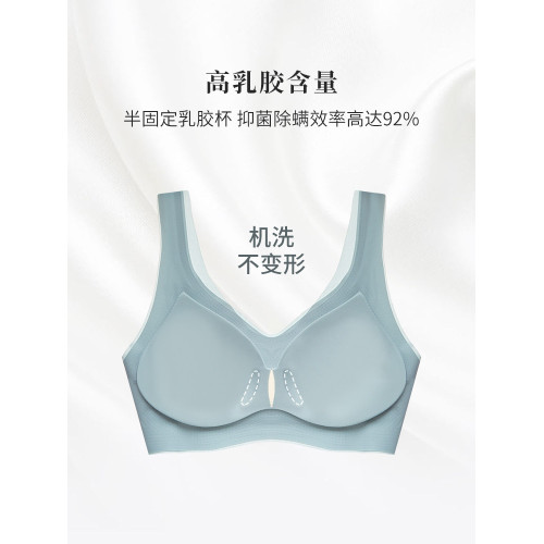 美背內衣女無痕無鋼圈小胸聚攏背心式女士運動乳膠文胸夏季超薄款