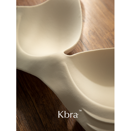 Kbra緞面無痕內衣女小胸聚攏細閃肩帶無鋼圈上托收副乳防下垂文胸