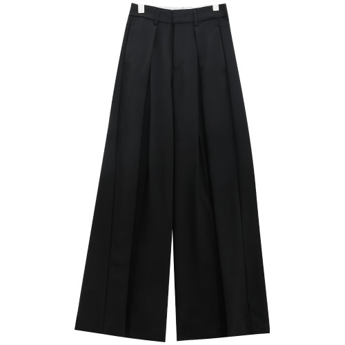 ABWLR 黑色西裝褲女2026年新款早春新款寬鬆垂感拖地褲濶腿褲