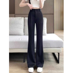 微喇西裝褲女喇叭褲子女2024新款秋季高腰顯瘦休閒垂感百搭濶腿褲