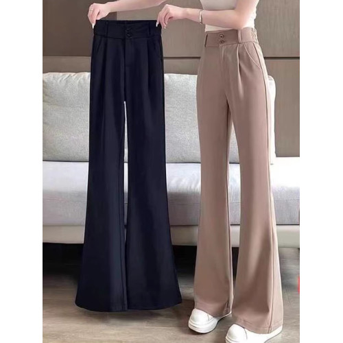 微喇西裝褲女喇叭褲子女2024新款秋季高腰顯瘦休閒垂感百搭濶腿褲