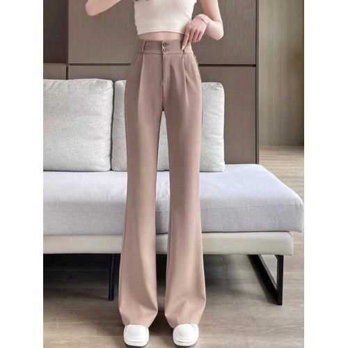 微喇西裝褲女喇叭褲子女2024新款秋季高腰顯瘦休閒垂感百搭濶腿褲