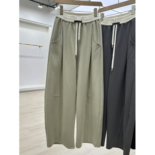 撞色高腰顯瘦濶腿鐮刀香蕉褲女衛褲2026新款直筒褲休閒百搭長褲子