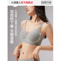 貓人內衣女士收副乳防外擴上托防下垂無鋼圈小胸聚攏顯大文胸罩新