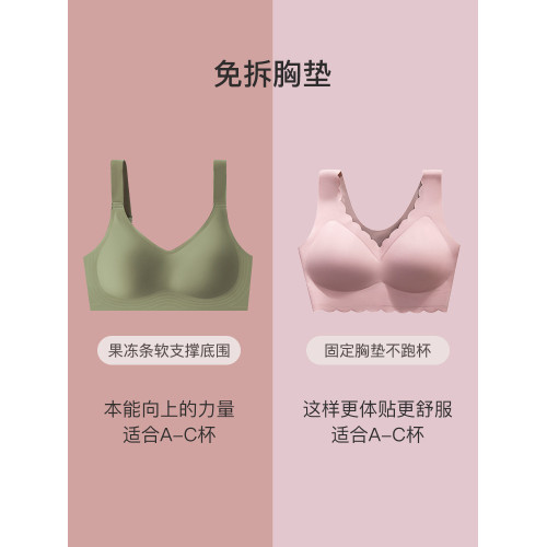 媽媽內衣文胸中年婦女無痕背心式無鋼圈聚攏老年人收副乳大胸顯小