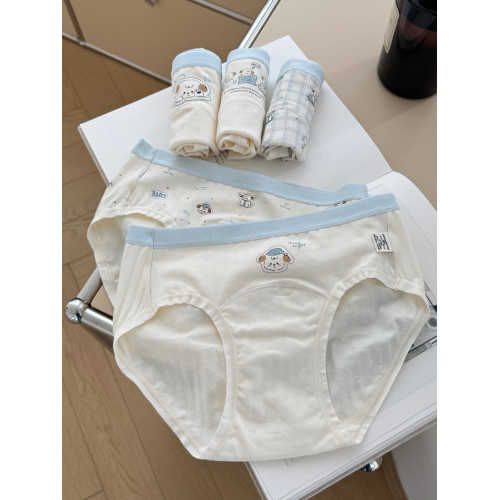 5條10A抗菌純棉內褲女生中腰包臀加長襠學生透氣可愛三角褲A類棉