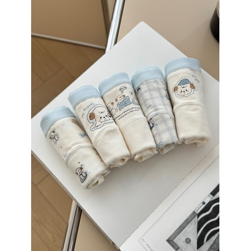 5條10A抗菌純棉內褲女生中腰包臀加長襠學生透氣可愛三角褲A類棉