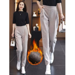 新款哈倫褲女2025秋冬新款顯瘦雪尼爾鐮刀褲休閒百搭寬鬆蘿蔔褲女