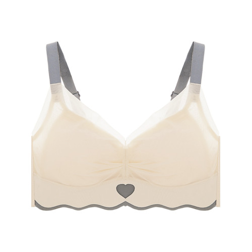 內衣女薄款大胸顯小收副乳聚攏上托大碼防下垂無痕顯瘦文胸罩夏季