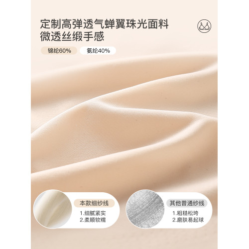 草本初色粉底液內衣女細肩帶隱形小胸聚攏無痕透氣夏薄款涼感文胸