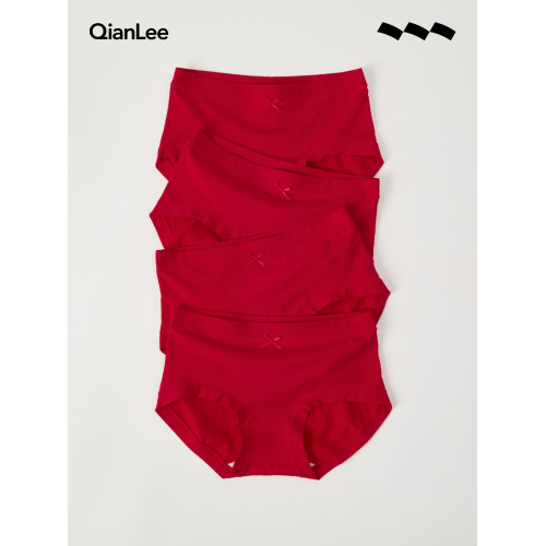 紅色內褲女士本命年馬年女生短褲純棉全棉襠抗菌三角褲新疆長絨棉