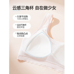 都市麗人兒童內衣女孩純棉初高中12嵗青春發育期透氣少女文胸背心