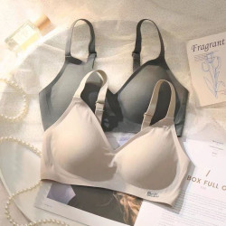 無痕3D果凍條親膚運動內衣女聚攏小胸薄款夏季無鋼圈收副乳文胸罩