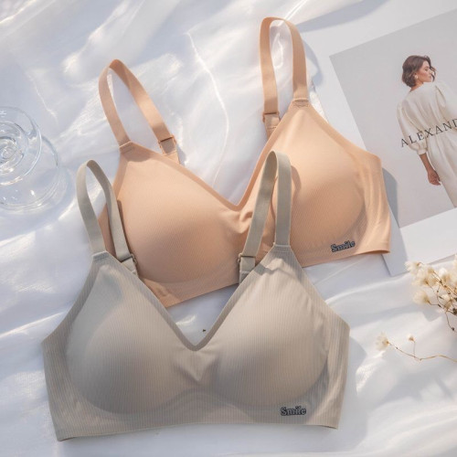 無痕3D果凍條親膚運動內衣女聚攏小胸薄款夏季無鋼圈收副乳文胸罩 無痕3D果凍條親膚運動內衣女聚攏小胸薄款夏季無鋼圈收副乳文胸罩