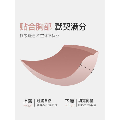 都市麗人夏季薄款內衣女小胸聚攏顯大無痕隱形收副乳防下垂文胸罩