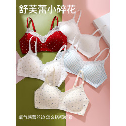 舒芙蕾純棉少女內衣高中青少年文胸18嵗發育期學生定型杯聚攏胸罩