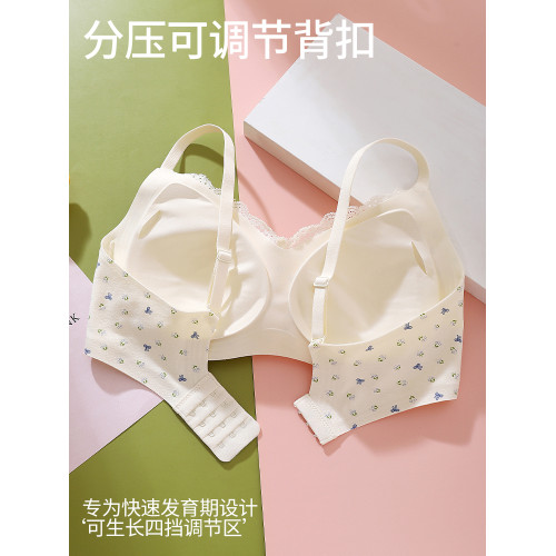 舒芙蕾純棉少女內衣高中青少年文胸18嵗發育期學生定型杯聚攏胸罩