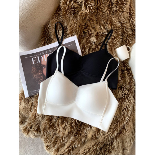 無痕運動內衣女背心式薄款聚攏上托大胸顯小無鋼圈吊帶一體文胸罩