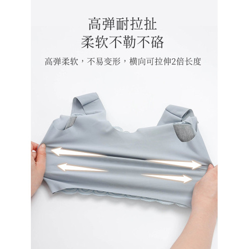 大碼文胸罩夏季美背心式無痕無鋼圈薄款D胖mm200斤大胸顯小內衣女