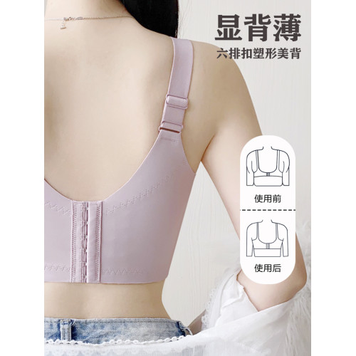 薄款調整型內衣女大胸顯小收副乳聚攏防下垂全罩杯大碼夏季文胸罩