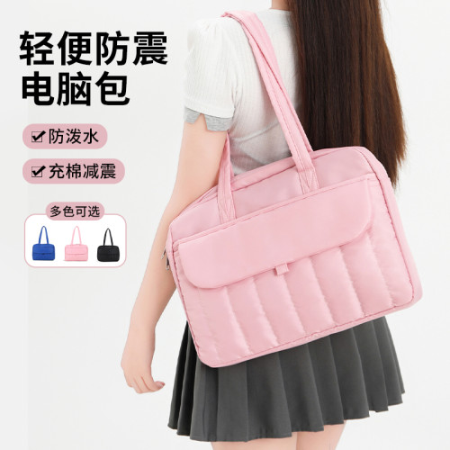 手提電腦包14寸2025新款通勤單肩包筆電保護套適用蘋果15寸macbookair/pro13.3聯想華爲16內膽包女